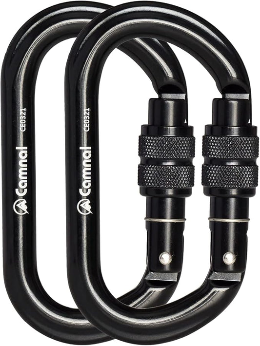 Heavy Duty Carabiner, 25kn(About 5620 lbs) Oval Carabiner Clip O-Shape Rock Climbing Carabiner Lightweight Caribeener for Climbing, Mountaineer, Aerial Work-StrideForce Fitness