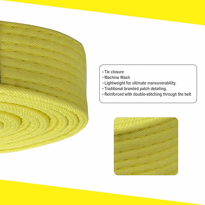 Martial Arts Belt for Karate, Judo, Aikido and Taekwondo - Durable Cotton-Polyester Blend for Adults and Kids-StrideForce Fitness