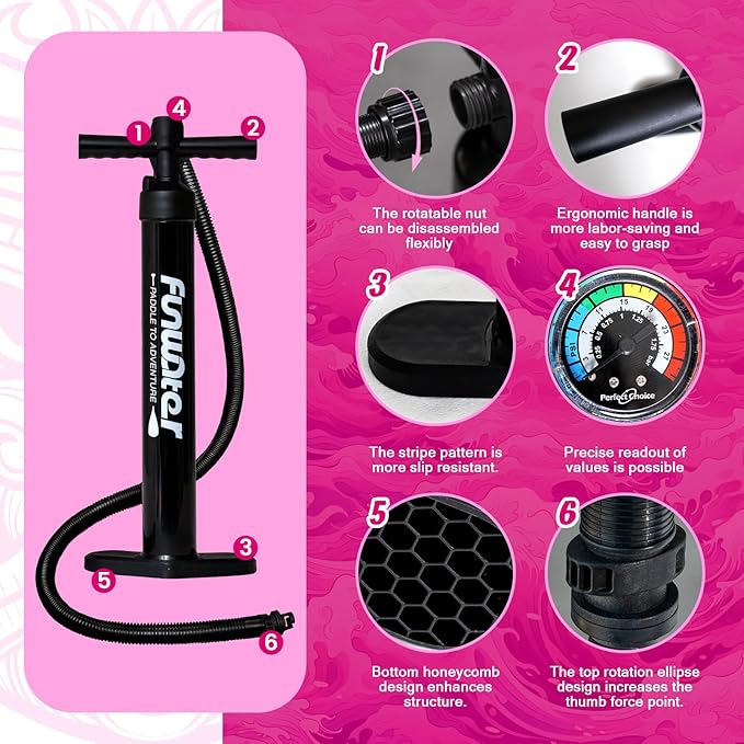 FunWater Inflatable Ultra-Light Stand Up Paddle Board for All Skill Levels with Premium SUP Paddleboard Accessories,Non-Slip Comfort Deck for Youth & Adults-StrideForce Fitness