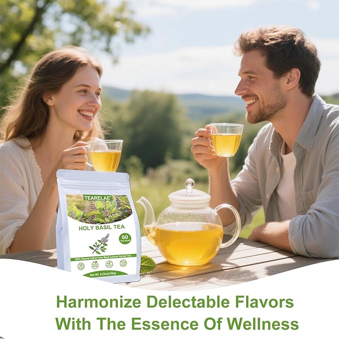 TEARELAE - Holy Basil Tea Bags - 60 Count - 100% Pure Natural Holy Basil Leaves - Aid in Digestion, Boost Immune System - Non-GMO - Caffeine-Free-StrideForce Fitness