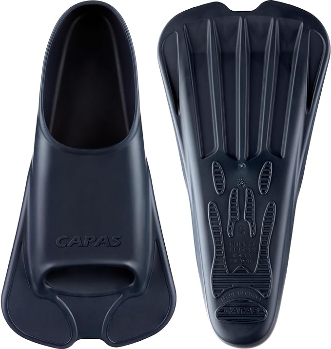 CAPAS Swim Training Fins Comfortable Silicone Lap Swimming Short Blade Floating Flippers with Mesh Bag for Adult Men Women Build Leg Strength-StrideForce Fitness
