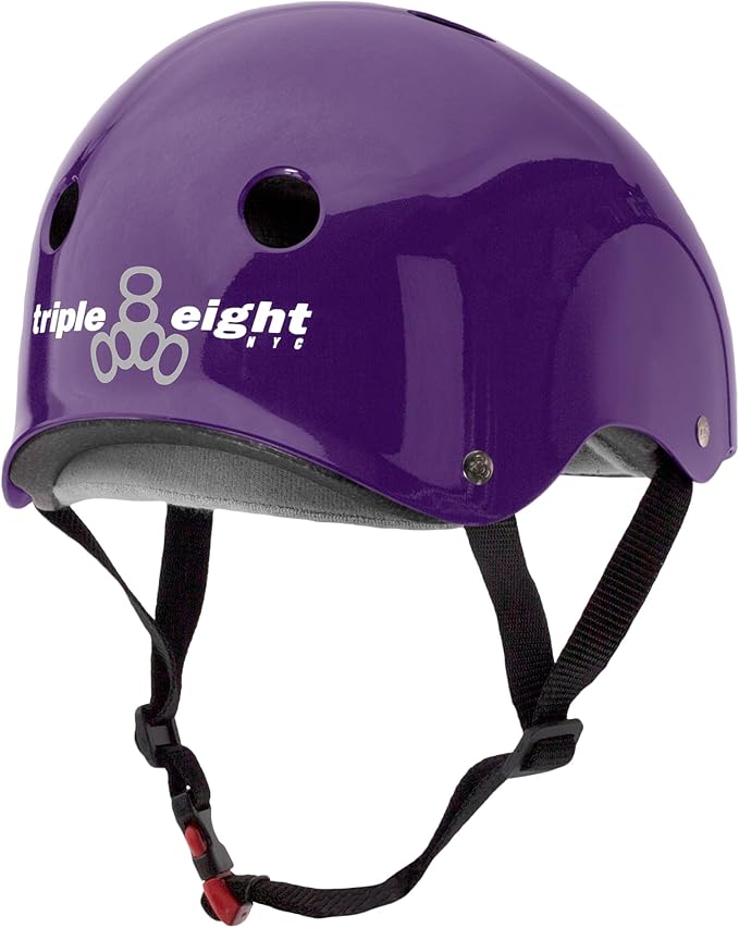 Triple Eight Certified Sweatsaver Helmet for Skateboarding, BMX, Roller Derby, Roller Skating, Inline Skating, Scooter and Bike-StrideForce Fitness
