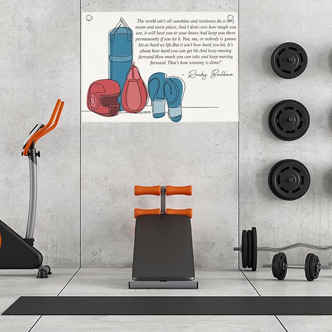 The World Ain't All Sunshine and Rainbows Gym Motivational Wall Art Banner Dorm Posters Gifts for Guys Men Women Gym Flag Decor for Home Gym Bedroom Workout Room 30x20 Inchs-StrideForce Fitness