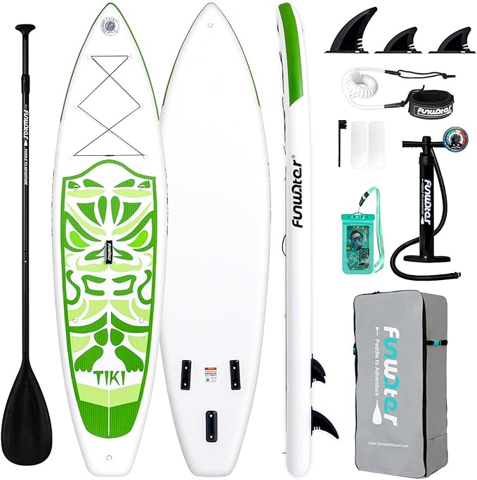 FunWater Inflatable Ultra-Light Stand Up Paddle Board for All Skill Levels with Premium SUP Paddleboard Accessories,Non-Slip Comfort Deck for Youth & Adults-StrideForce Fitness