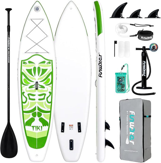 FunWater Inflatable Ultra-Light Stand Up Paddle Board for All Skill Levels with Premium SUP Paddleboard Accessories,Non-Slip Comfort Deck for Youth & Adults-StrideForce Fitness