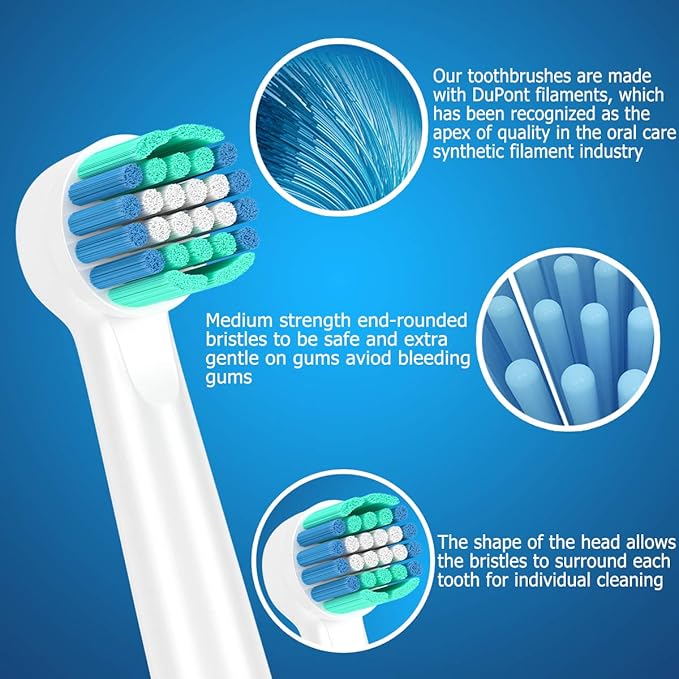 Replacement Heads Compatible with Oral B Braun Toothbrushes Electric- 16 Pack Professional Precision & Sensitive Brush Heads Refill for Oral B 7000/Pro 1000/9600/ 5000/3000/8000