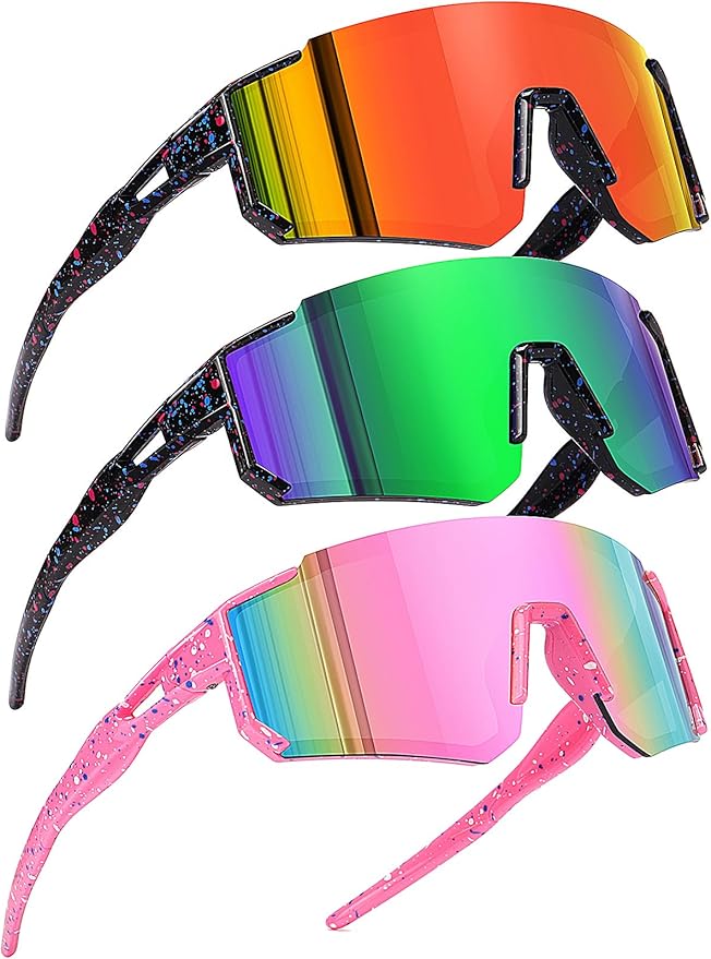 Youth Baseball Sunglasses Kids Sports Sunglasses for Boys Girls Softball Cycling Glasses UV400 Protection-StrideForce Fitness