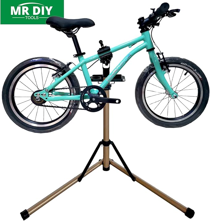 Bike Repair Stand Bicycle Stand for Mechanic Maintenance Rack Road Mountain Lightweight & 360 Adjustable Quick Release Portable Whole Aluminum Alloy for MTB Max 110lbs-StrideForce Fitness