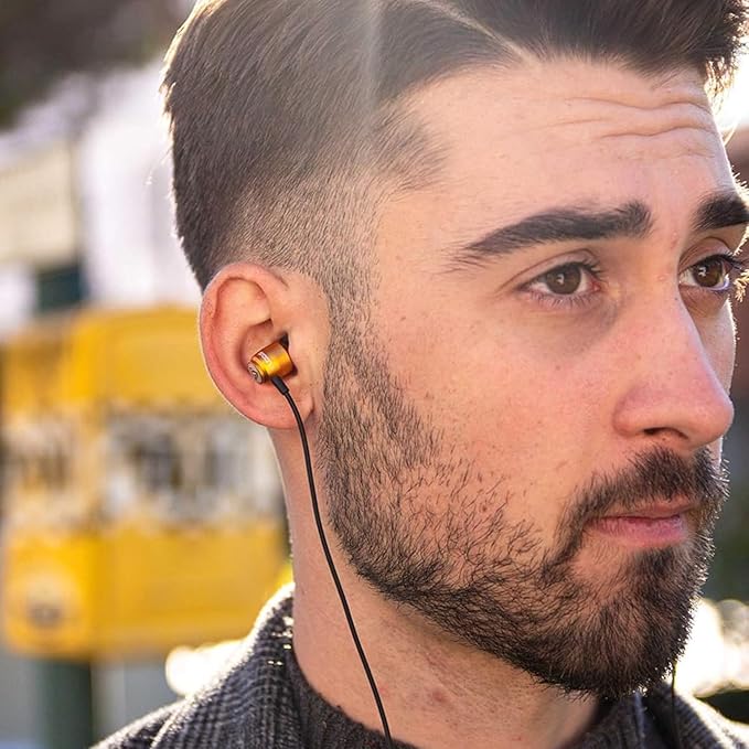 LUDOS Clamor USB C Headphones for iPhone 16 15 Pro Max Plus iPad Pro, 5 Years Warranty, USB-C Earbuds for Samsung Galaxy S24 S23 Ultra S22 S21 FE S20 A55 A54 A53, USB Type C Earphones - Gold-StrideForce Fitness