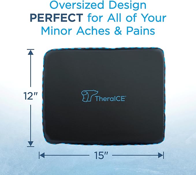 TheraICE PROpack Cold Therapy Reusable Cold Gel Ice Pack - Extra Large 12x15 - Great for Muscular Back Pain, Shoulder, Hip Knee - Oversized Multipurpose Cold Icepack for Minor Aches & Pains-StrideForce Fitness