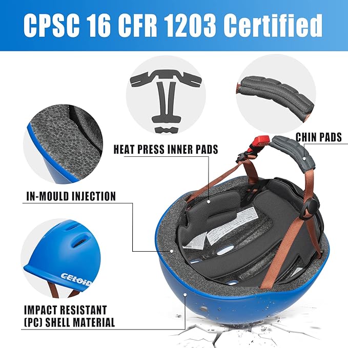 Kids Bike Helmet,Toddler Cyling Helmets for Ages 5-8-9-10-12-14-16Years Youth Boys & Girls,Child Adjustable Multi-Sport Bicycle Skateboard Roller Skate Scooter Balance Skateboarding Helmet-StrideForce Fitness