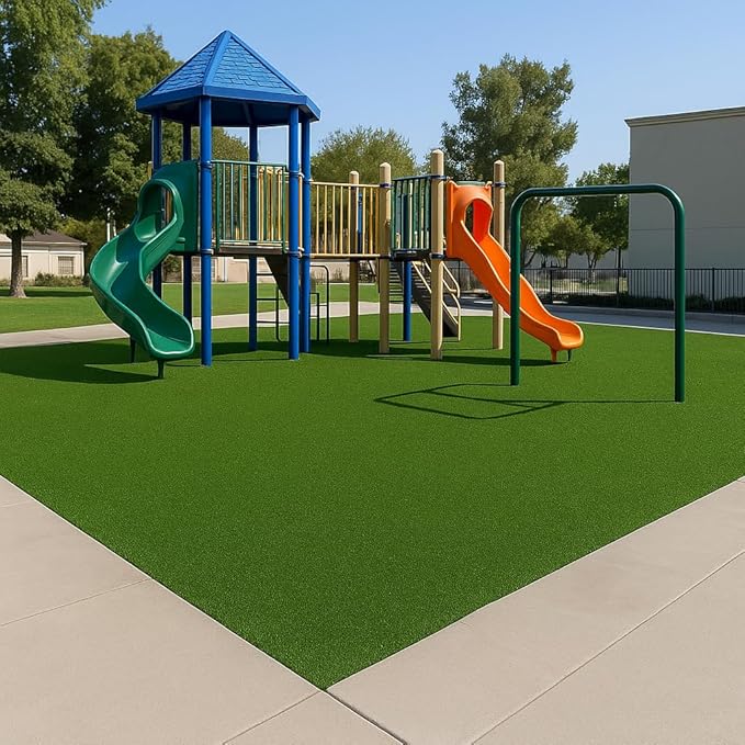 Ottomanson Artificial Turf Golf Hitting Mat 6' x 6'6" Indoor/Outdoor Waterproof Synthetic Fake Grass for Putting Practice Baseball Football Sports Gym Backyard, Custom Size 2' up to 30'-StrideForce Fitness