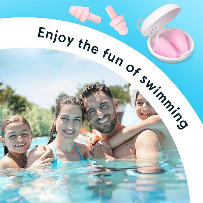 Painless Nose Plugs for Swimming,Nose Plugs for Swimming for Kids (Age 6+) and Adults, Ensure Comfort and Safety in The Water-StrideForce Fitness