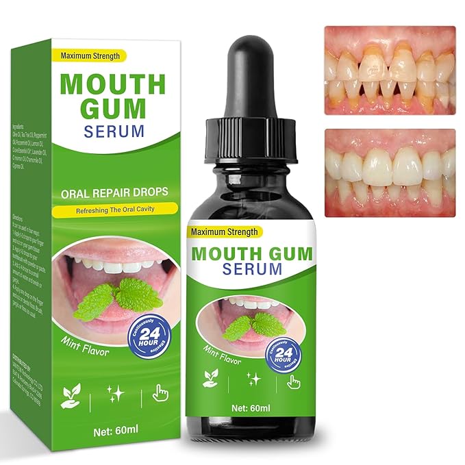 Gum Restore Drops, Gum Repair for Receding Gums & Stain Removal, Bad Breath Treatment for Adults(Green)