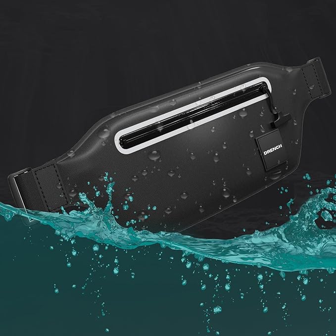 DRENCH Waterproof Waist Pouch with Floating Waterproof Phone Case | Submersible Dry Bag Fanny Pack | Phone Holder for Swimming, Boating, SUP, Snorkeling | IPX8 Floating Phone Pouch Included-StrideForce Fitness