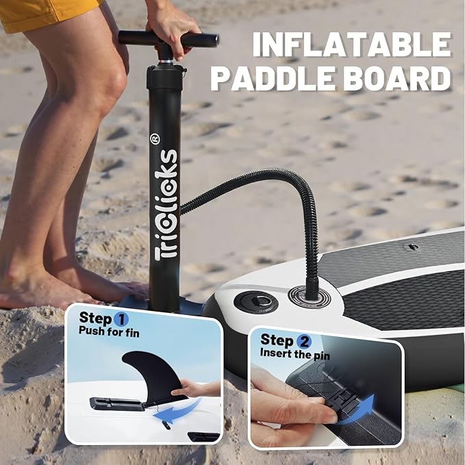 10' Inflatable Stand Up Paddle Board, Ultra-Light Wide Yoga Board for All Skill Levels with Premium SUP Paddleboard Accessories, 84L Waterproof Bag, Non-Slip Comfort Deck for Youth & Adults-StrideForce Fitness