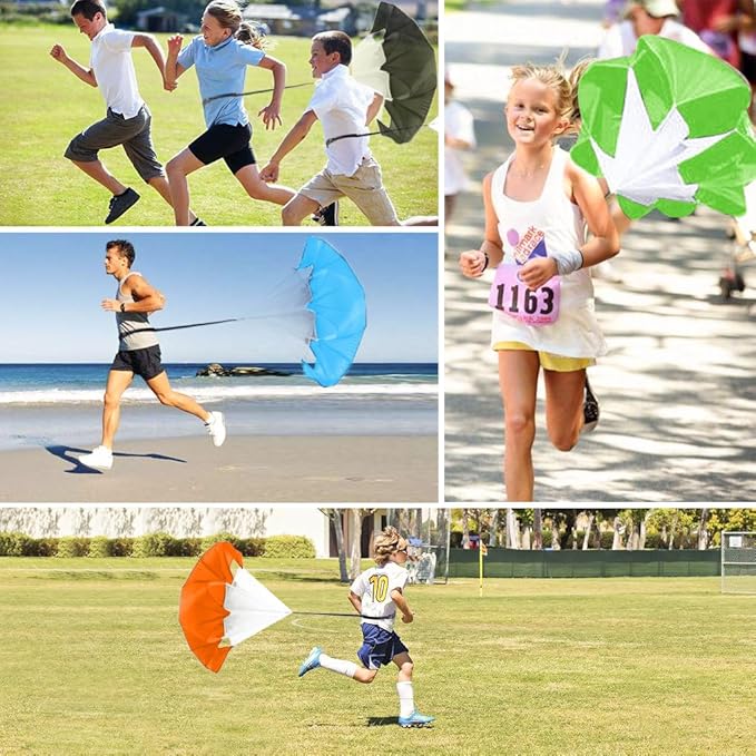 Bfsmile Running Speed Training 56" Parachute with Adjustable Strap, Free Carry Bag. Speed Chute Resistance Running Parachute for Kids Youth and Adults-StrideForce Fitness