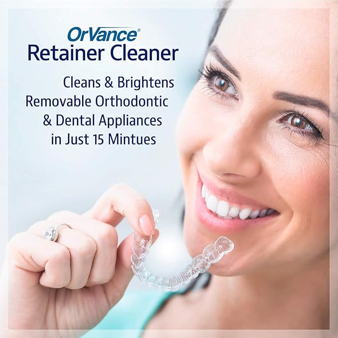 OrVance Retainer Cleaner Tablets (6 Month Supply) | Only 2 Cleanings Per Week Required | Removes Odors, Stains, Plaque for Invisalign, Mouth/Night Guards, and Removable Orthodontic Appliances