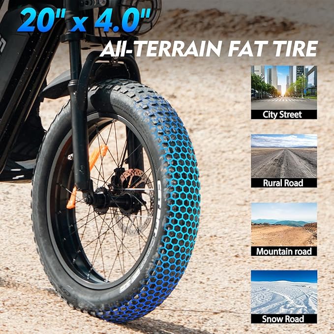 Electric Bike for Adults, Powerful 750W/ 1000W Peak Motor,Up to 25/30MPH, Max 25-45 Miles Long Range, 748.8/624 Wh Removable Battery,Ebike for Mountain,Snow,Sand,Road,Commuter-StrideForce Fitness