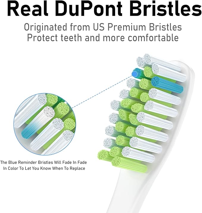 Replacement Toothbrush Heads for Ultra Plaque Control & Whitening, Diamantine-Clean Brush Heads Compatible with Philips Sonicare Electric Toothbrush, 4 Pack