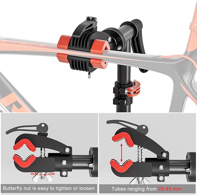 CXWXC Bike Repair Stand - Bench Mount Maintenance Stand Rack - E-bike Workstands for Mountain and Road Bikes - Home and Shop Mechanics-StrideForce Fitness