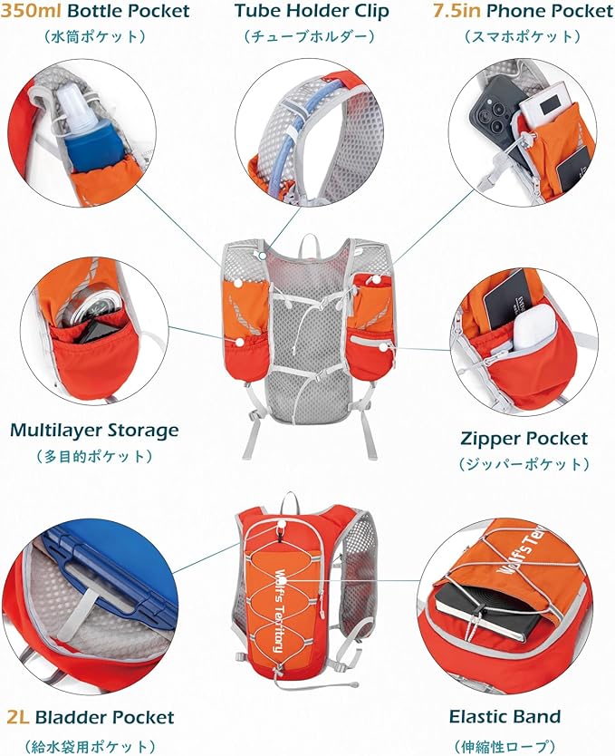 TRIWONDER Hydration Backpack Lightweight Water Pack for Men Women Hydration Pack for Cycling, Running, Hiking and Biking-StrideForce Fitness