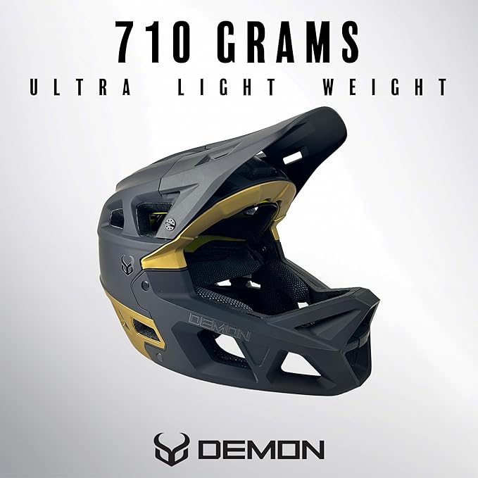 Demon United Podium X MIPS Full Face Mountain Bike Helmet- Removable Fit Pad Options- Advanced Venting System-Lightweight - Fullface DH BMX MTB Helmet-StrideForce Fitness