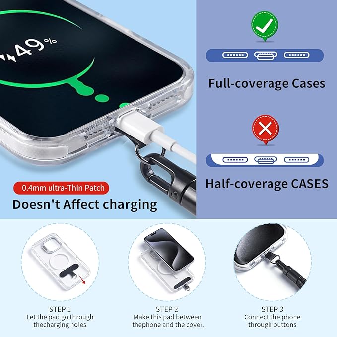 2 Pack Phone Lanyard for Cellphone Case, Phone Wrist Strap for Case, Cellphone Strap Wrist Lanyard for Women and Men-StrideForce Fitness