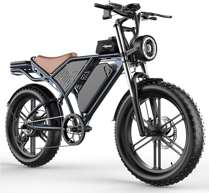 Electric Bike for Adults 1500W Motor 20" Fat Tire All-Terrain E-Bike 60-75 Miles 32MPH Electric Dirt Bike for Road Sand Mountain Snow - 48V 20AH Battery Powered Electric Motorcycle-StrideForce Fitness
