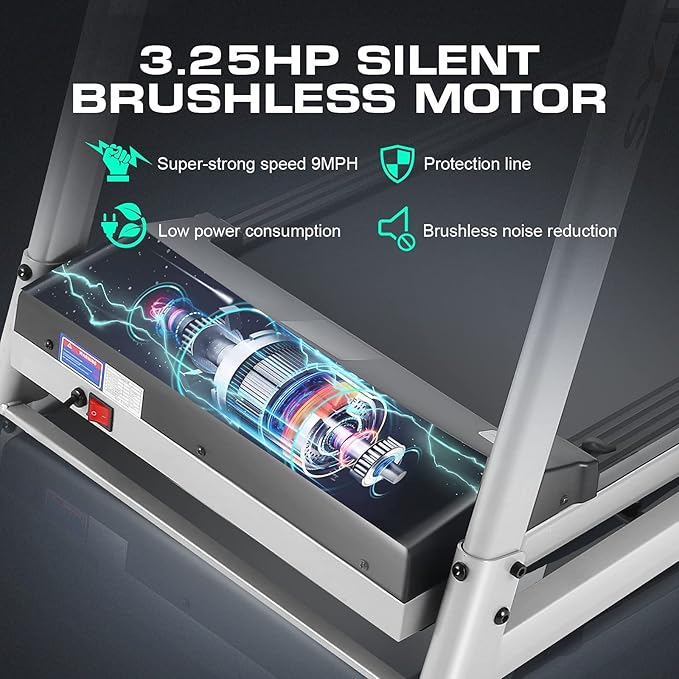 SYTIRY Treadmills for Home with TV Screen and WiFi,Smart Foldable Treadmill Machine,3D Virtual Sports Scene,HiFi Speakers,Popular APP for Social Networking,Video,and Search,Walking Treadmill-StrideForce Fitness