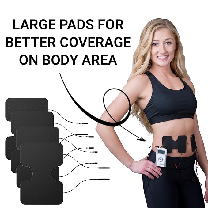 iReliev TENS + EMS Combination Unit Muscle Stimulator for Pain Relief, Arthritis, Muscle Strength - Treats Tired, Sore Muscles in Your Shoulders, Back, Ab's, Legs, Knee's, More-StrideForce Fitness
