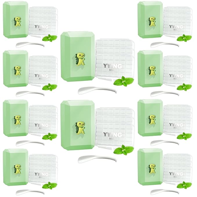 10 Box Clear Braces Wax for Teeth Precut Orthodontic Wax for Braces Aligners, Wax Dots, Hardcover Box Dental Wax with Mirror for Home Travel Office, Mint Flavored, 4Pack/Box