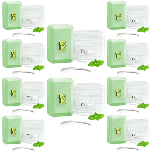 10 Box Clear Braces Wax for Teeth Precut Orthodontic Wax for Braces Aligners, Wax Dots, Hardcover Box Dental Wax with Mirror for Home Travel Office, Mint Flavored, 4Pack/Box