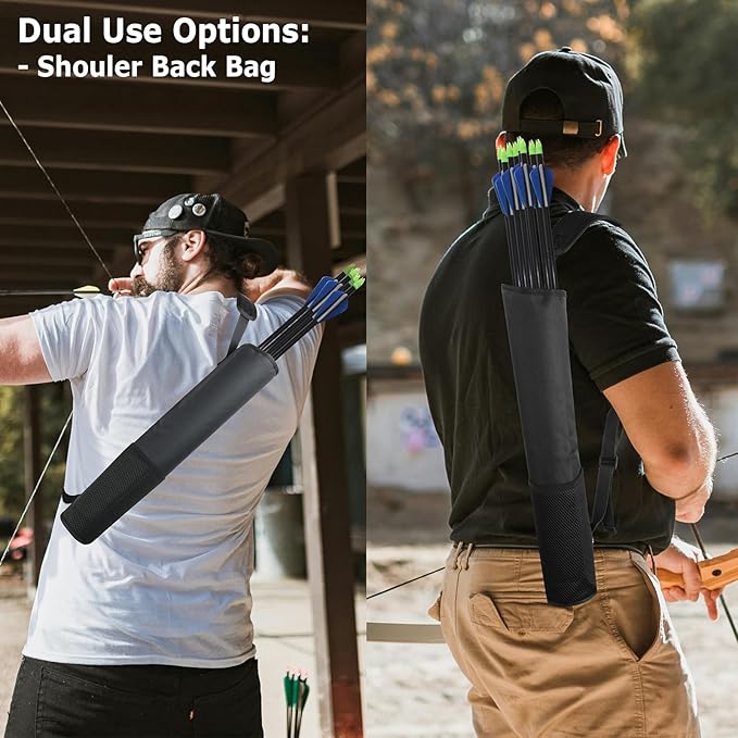 Cosmos Archery Arrow Quiver Holder Adjustable Arrow Backpack Bag Holder Hip Back Quiver for Arrows, Bow Hunting and Target Practicing-StrideForce Fitness