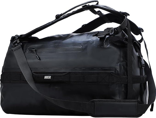 MIER Large Waterproof Duffel Bag Rolltop Dry Backpack Duffle Bags for Kayaking, Rafting, Boating, Swimming, Camping, Travel, Gym, Beach, 60L/80L-StrideForce Fitness