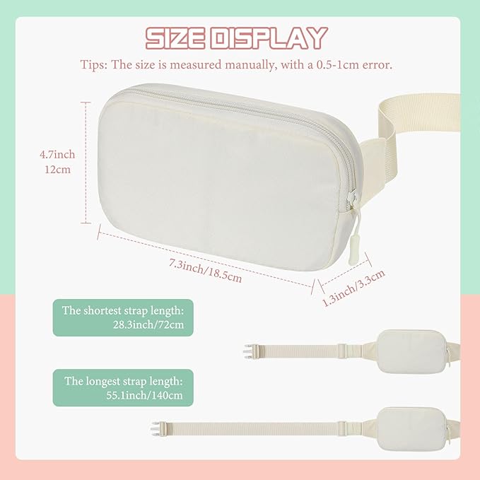 MoKo Fanny Packs for Women Men, Fashion Running Waist Packs, Crossbody Mini Bag Fanny Pack Belt Bag with Adjustable Strap for Running Outdoors Workout Travel Hiking Cycling-StrideForce Fitness