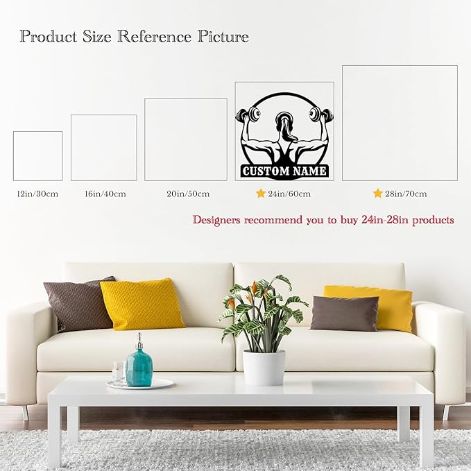 Customized Metal Gym Name Sign, Personalized Sports Room Wall Art,Metal Gym Sign,Unique Fitness Wall Sign, Gym Lovers Unique Gift, Gym Wall Art,Training Center Sign (Style-16)-StrideForce Fitness