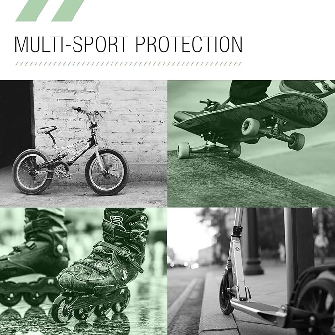 80SIX Triple Certified Multisport Helmet - Ideal for Bike, Scooter, Skateboard, Roller Skate and Inline Skate-StrideForce Fitness