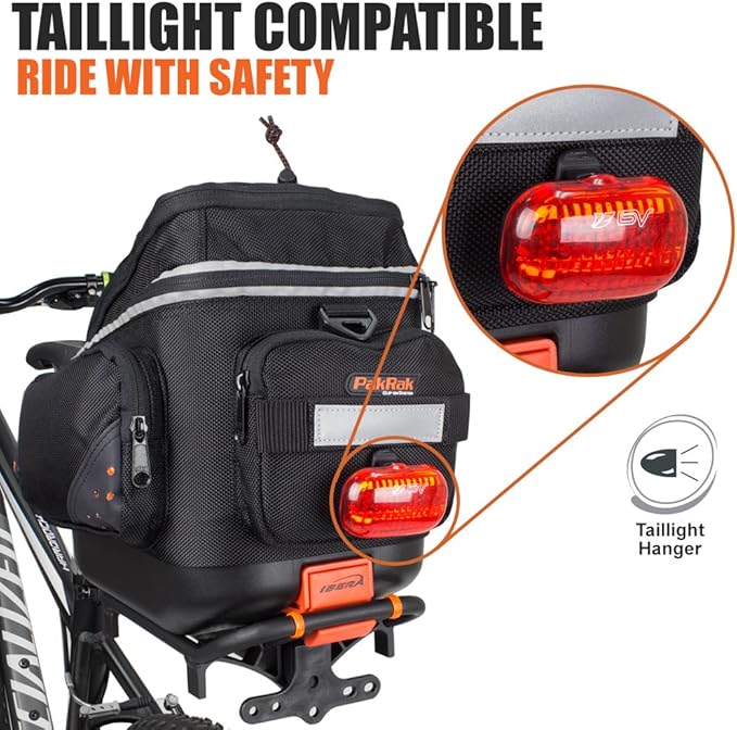 Ibera PakRak Touring Bicycle Seatpost/Disc/Non/Disc Rack and Quick Release Bag-StrideForce Fitness