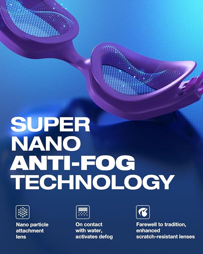 ZIONOR G1 Nava Super Anti-Fog Unisex Swim Goggles Mirror/Bright Smoke Lens-StrideForce Fitness