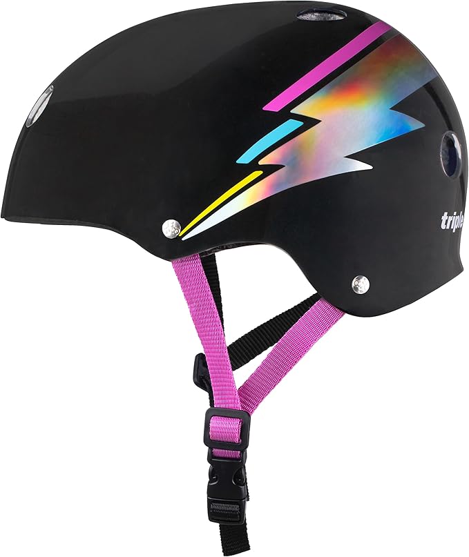 Triple Eight Certified Sweatsaver Helmet for Skateboarding, BMX, Roller Derby, Roller Skating, Inline Skating, Scooter and Bike-StrideForce Fitness