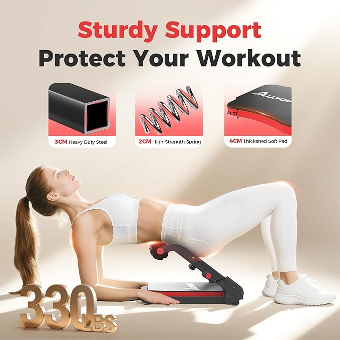 Ab Machine,Sit Up Exercise Equipment& Core Machine, Workout Equipment,Adjustable Ab Trainer with 3 Resistance Levels and Removable Auxiliary Handle,Home Gym Fitness Equipment for All Ages-StrideForce Fitness