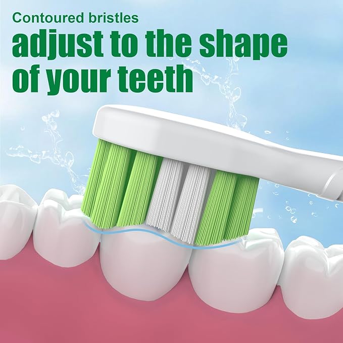 Toptheway Toothbrush Replacement Heads Compatible with Philips Sonicare ProtectiveClean DiamondClean C2 C1 G2 W 4100 5100 5300 Plaque Control, 10 Pack