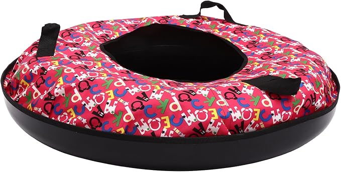 Snow Tube, Oxford Cloth Inflatable Sledding Tube with Cushion, 35.43in Towable Snow Sleds for Kids and Adult, Inflatable Sled for Outdoor Skiing, Sand Sliding, and Grass Sliding-StrideForce Fitness