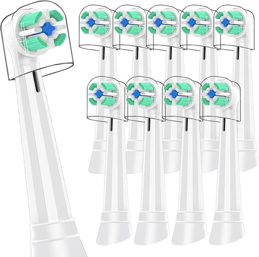 10 Pcs IO Replacement Heads Compatible with Oral B IO 2/3/4/5/6/7/8/9/10 Series Electric Toothbrush, Brush Heads Compatible with Oral B IO for Teeth Cleaning and Gum Protection (White)