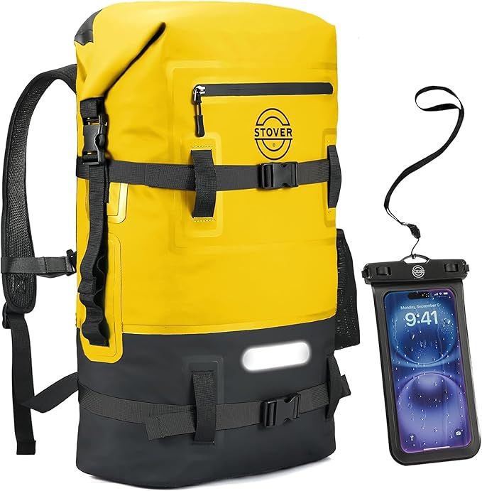 STOVER 5/10/25/30/40/55L Waterproof Backpack- Floating Dry Bag for Kayaking, Travel, Beach, Hiking, & Camping, Men/Women-StrideForce Fitness