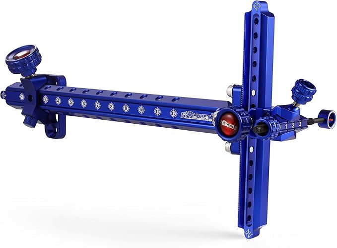 Archery Recurve Bow Sight, SOOHUPET Accessories T Shape Archery Shooting Target Sight Adjustable Bowsight with Optical Fiber Pin Sight for Target Practice-StrideForce Fitness