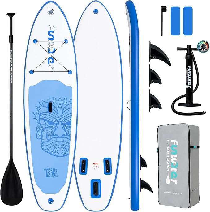 FunWater Inflatable Ultra-Light Stand Up Paddle Board for All Skill Levels with Premium SUP Paddleboard Accessories,Non-Slip Comfort Deck for Youth & Adults-StrideForce Fitness