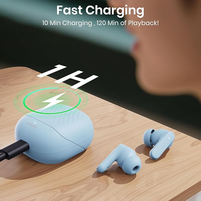 Wireless Earbuds 2025 Bluetooth Headphones 100H Playtime Ear Buds in-Ear Bluetooth Earbuds 5.4 Headphones Deep Bass Stereo Active Noise Cancelling IP5 Waterproof Earphones for Android iOS-StrideForce Fitness