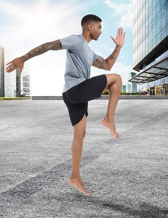 Boyzn 1, 3, 5 or 7 Pack Men's Workout Running Shirts, Dry Fit Moisture Wicking T-Shirt, Gym Athletic Short Sleeve Tee Shirts-StrideForce Fitness